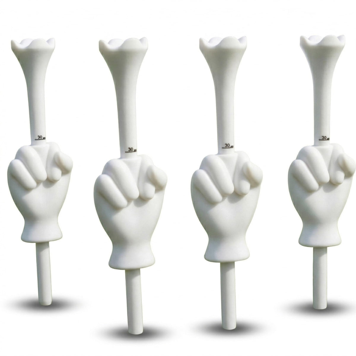 VONVOO fist topper on a golf tee adds playful flair to your round.