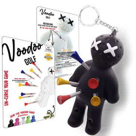 Voodoo Golf ball tee holder on a bag for quick tee access