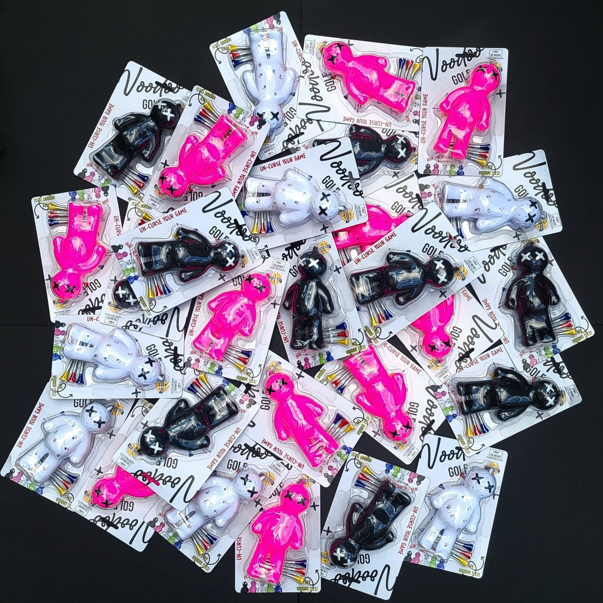 Durable Voodoo Golf tee holder holds up to eight tees on your bag