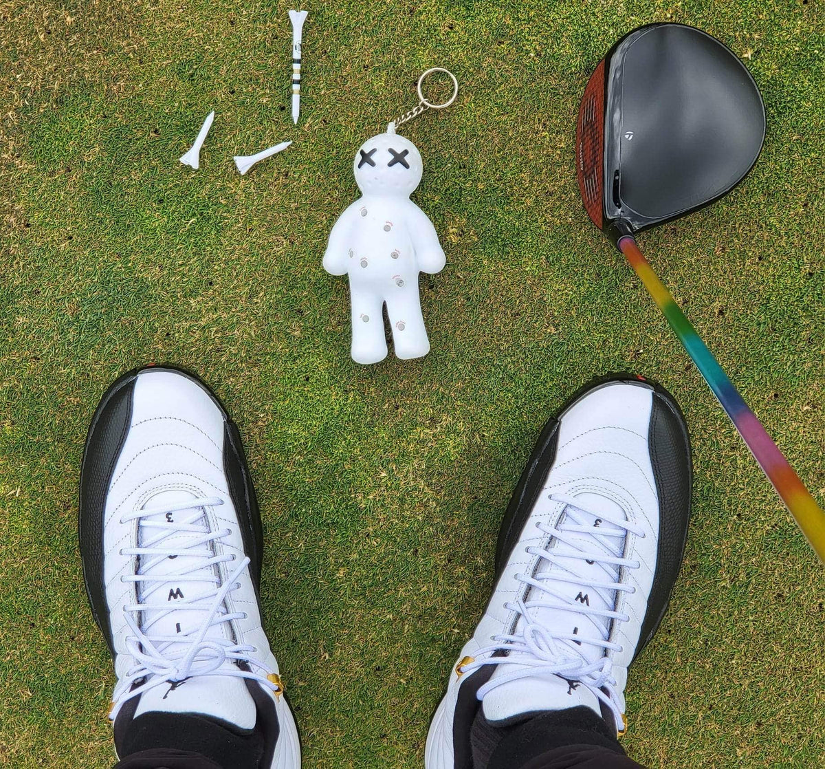 Voodoo Golf tee holder gift-ready packaging shown.