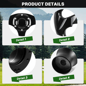 VOONKE ergonomic steering wheel delivers comfortable grip during long rounds.