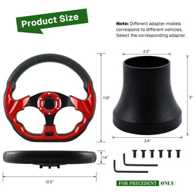 VOONKE golf adapter for CLUB CAR Precedent ensures secure attachment and reliable steering