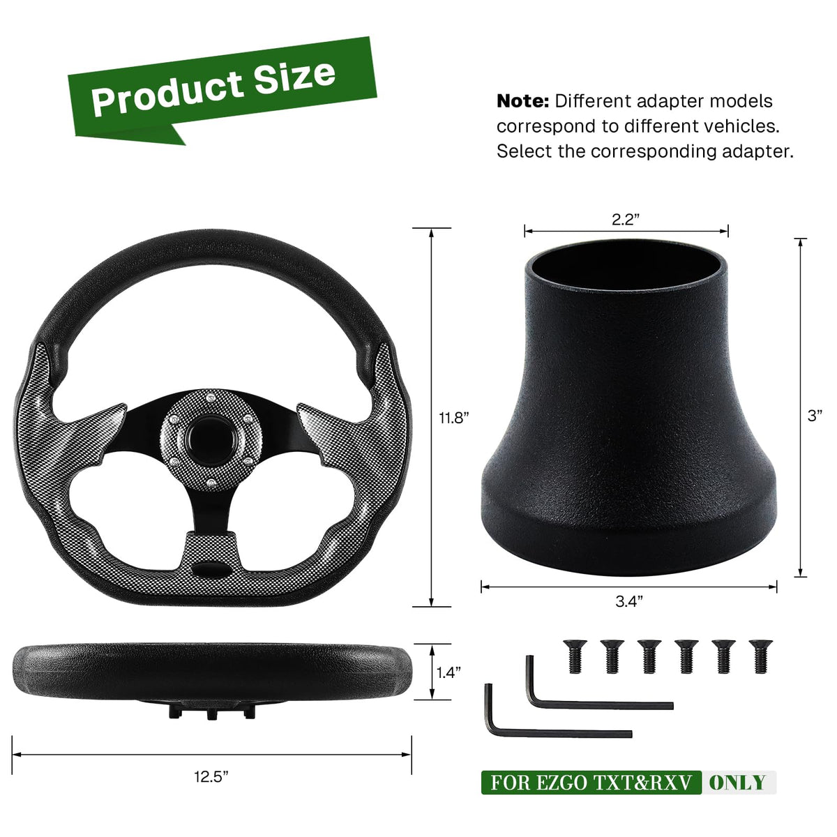 VOONKE golf adapter installed for EZGO TXT and RXV compatibility