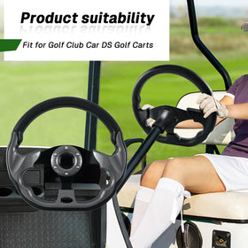 VOONKE PVC steering wheel offering non-slip grip even with sweaty palms.