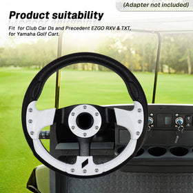 VOONKE steering wheel mounted on cart side view for installation reference