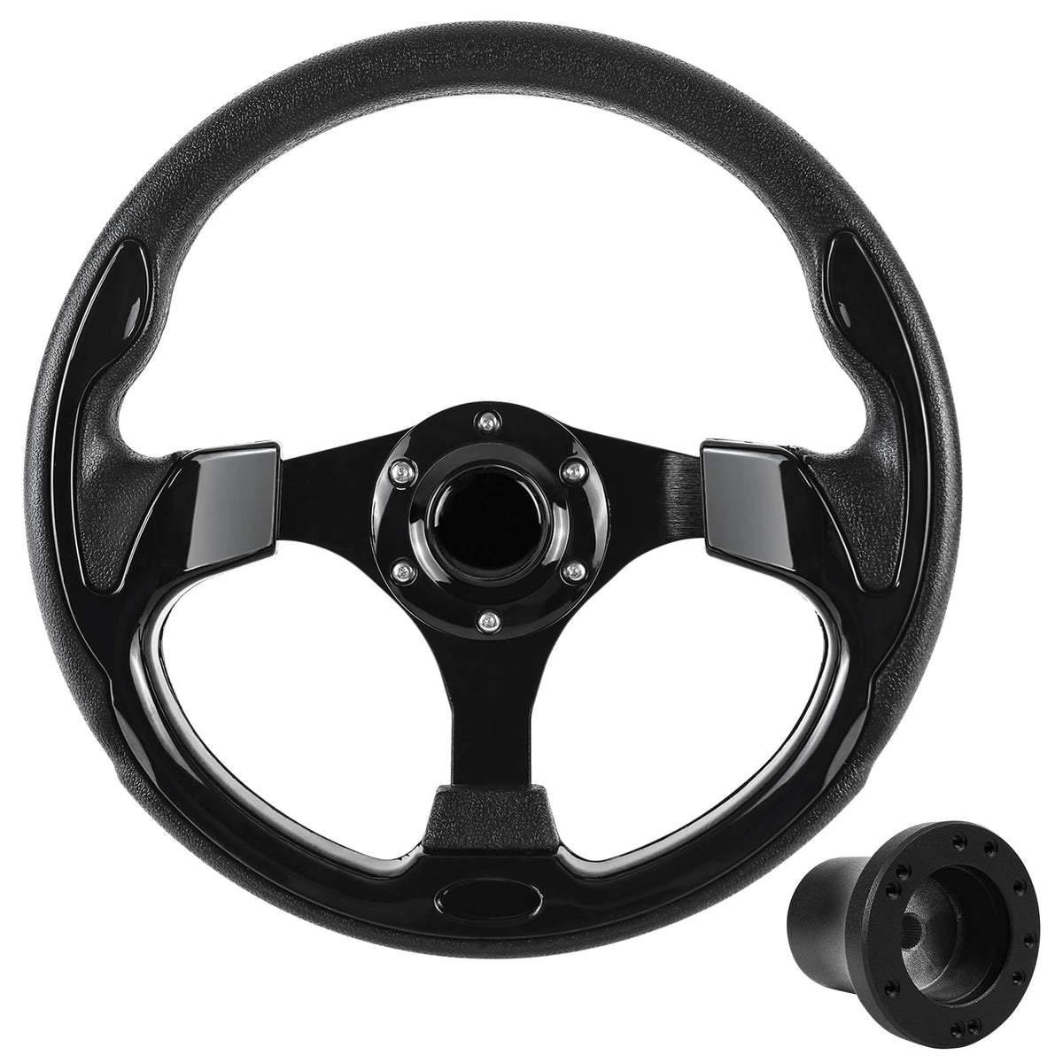 VOONKE golf steering wheel with Yamaha adapter for secure, grip-rich control.