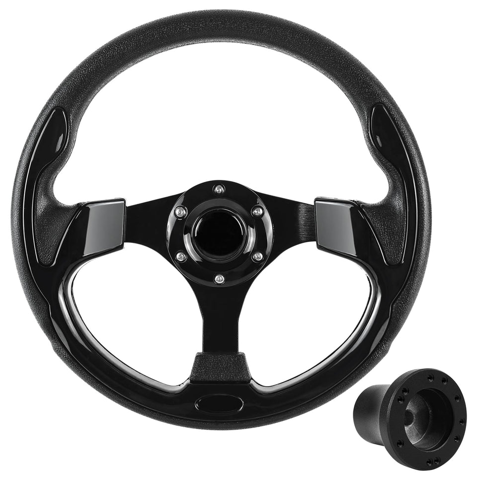 VOONKE golf steering wheel with Yamaha adapter for secure, grip-rich control.