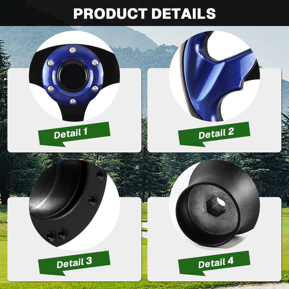 VOONKE golf wheel package blue ready for easy installation