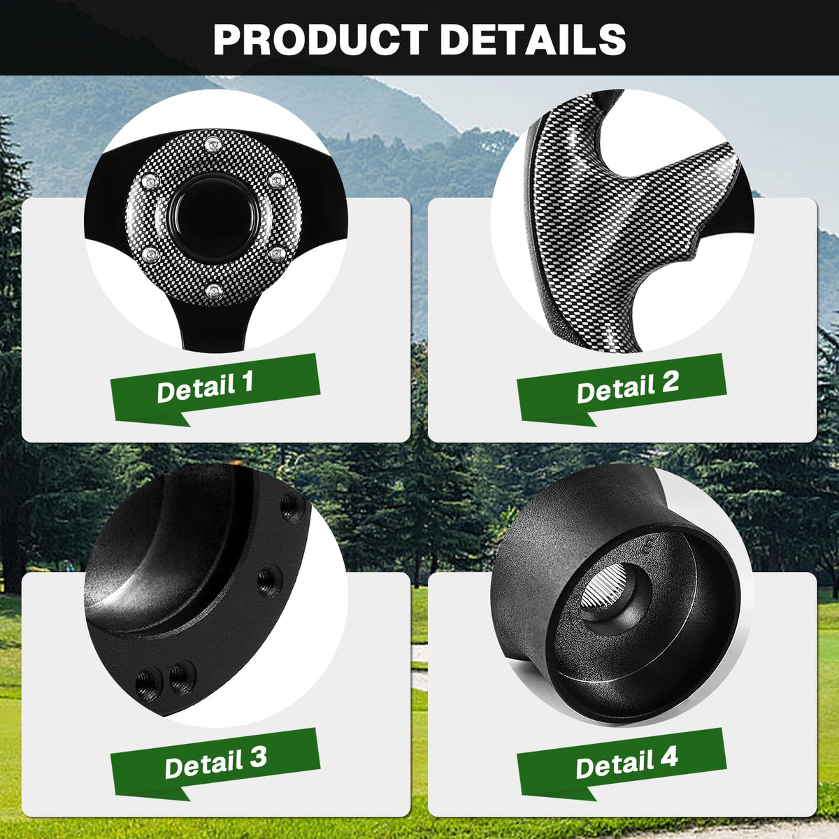 VOONKE hex wrench included for quick, precise steering wheel installation