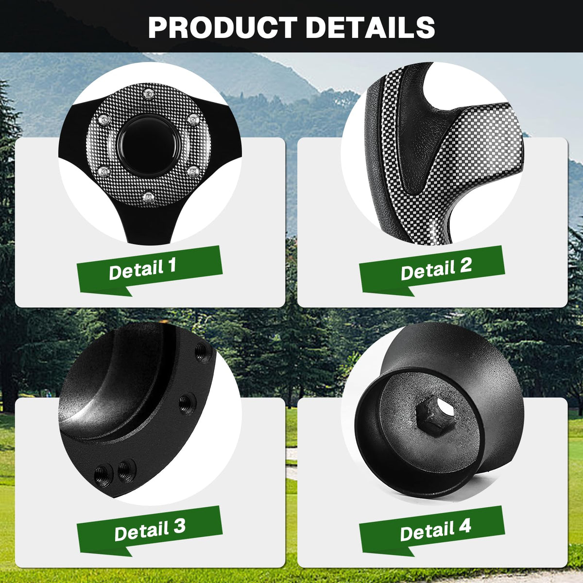 VOONKE Precedent-compatible golf cart setup showing quick upgrade.