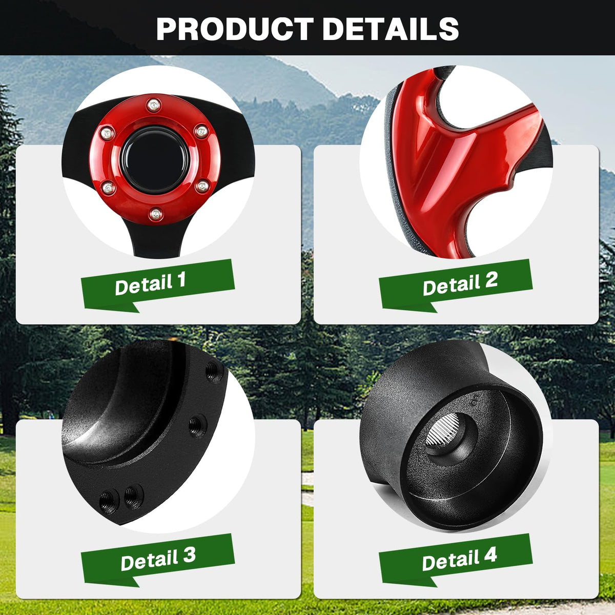 VOONKE PVC steering wheel grip provides non-slip feel even in sweaty conditions