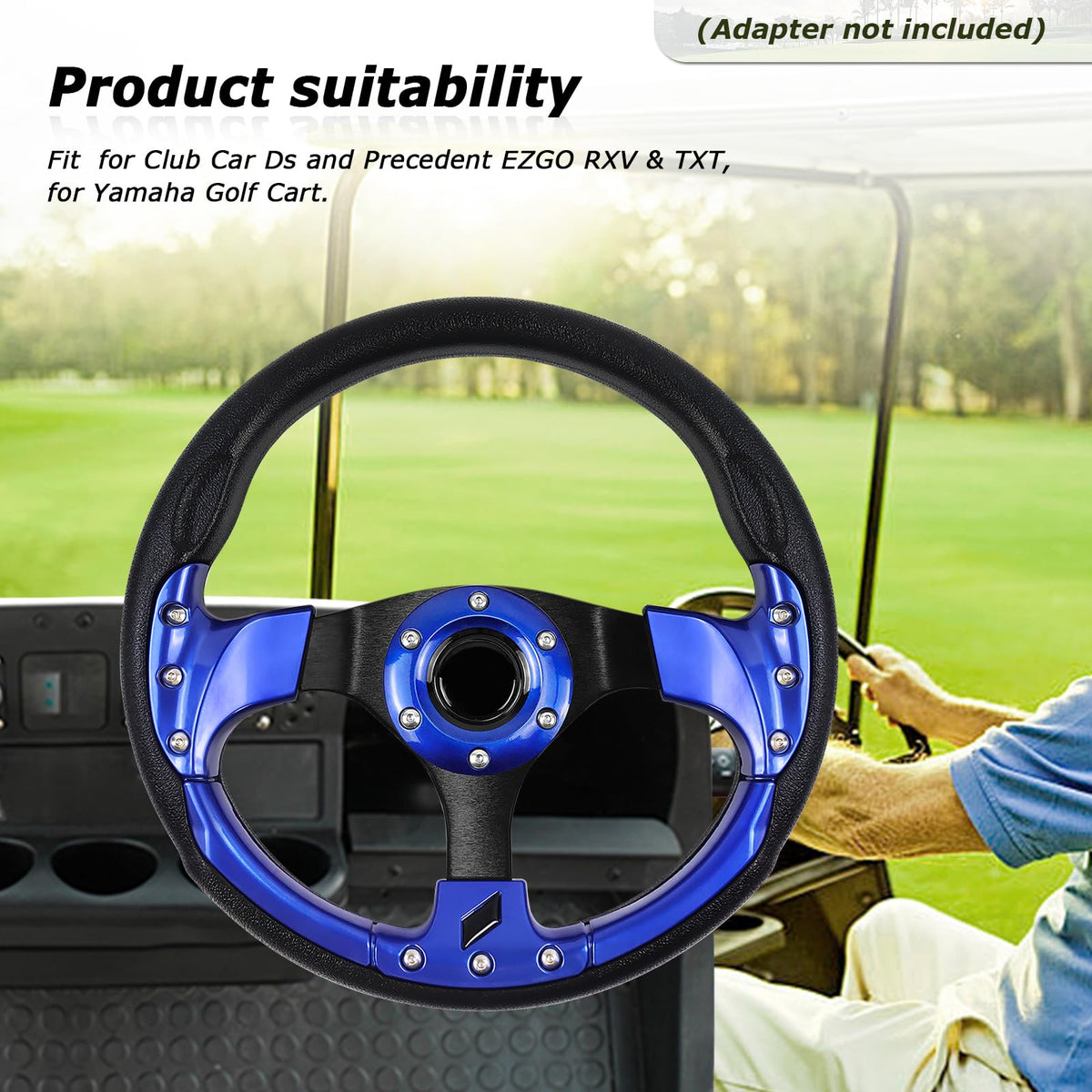 Ergonomic grip promotes steady steering and reduces hand strain.