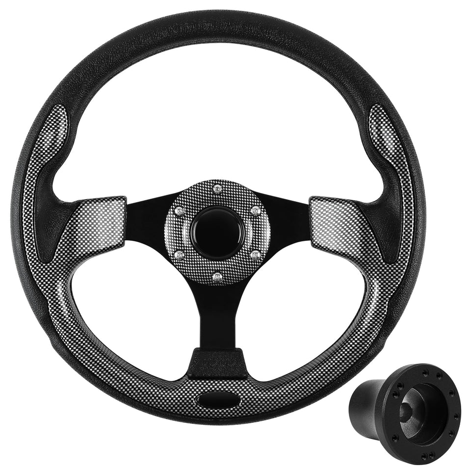 VOONKE steering wheel with EZGO adapter, secure fit for TXT & RXV.
