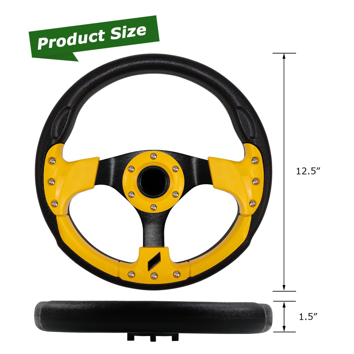 VOONKE steering wheel with ergonomic grip supports steady handling