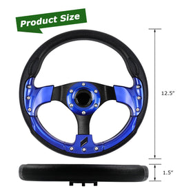 Install kit included: wheel, wrench, and screws for quick setup.