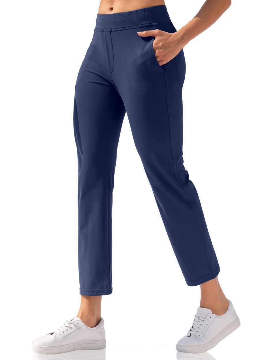 VOOVEEYA women's ankle yoga pants with 5 pockets for daily versatility.