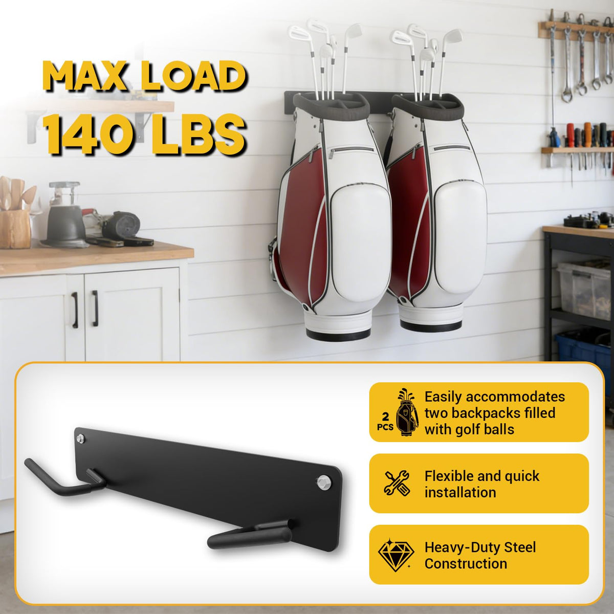 Vornalex compact 17-inch wall-mount saves space in small garages.