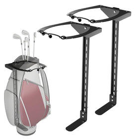 Vornalex wall-mount golf bag hanger keeps bags off the floor and saves space