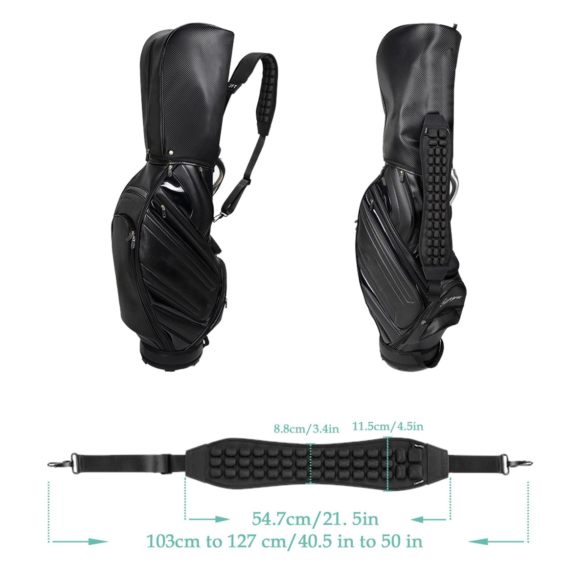 Vortika 3D air cushion strap adjustable length fits medium to large bags