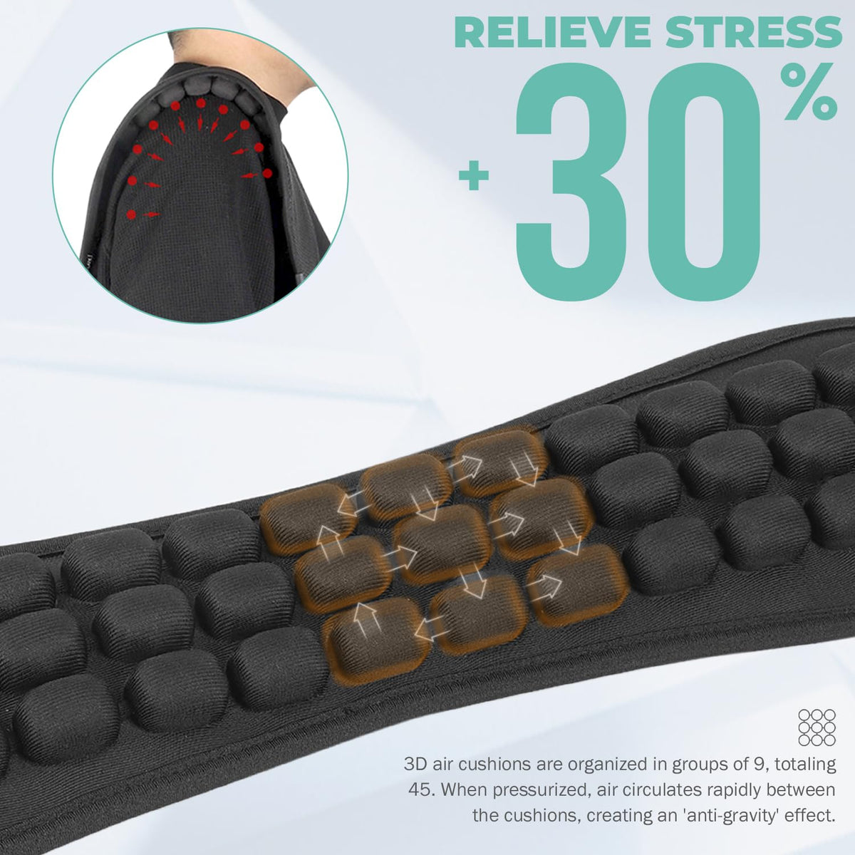 Vortika 3D air cushion strap breathable fabric reduces heat buildup on shoulders