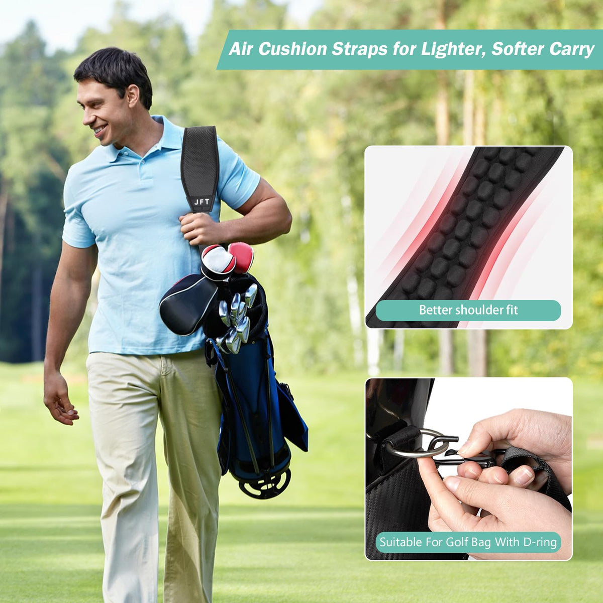 Vortika 3D air cushion strap durable Lycra TPU fabric resists bacteria and deformation