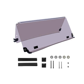 VPAHub Club Car Precedent Tempo windshield folded for compact storage.
