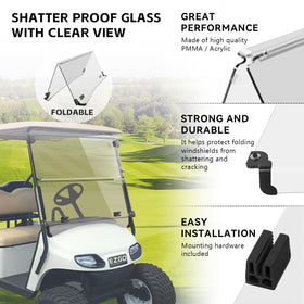Clear 3/16-inch windshield provides enhanced daytime and inclement weather visibility.