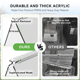 VPAHub Club Car Precedent Tempo 3/16-thick polycarbonate for durability.