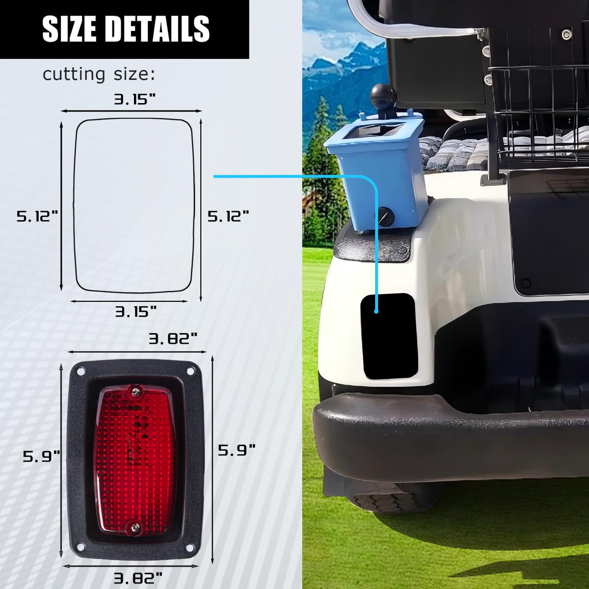 VPAHub Club Car DS LED lighting in action during dusk rides.