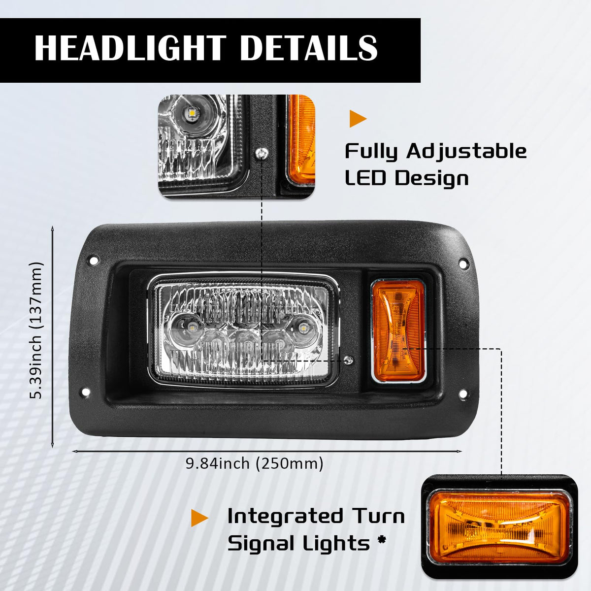VPAHub Club Car DS LED taillight brightness boosts night visibility.