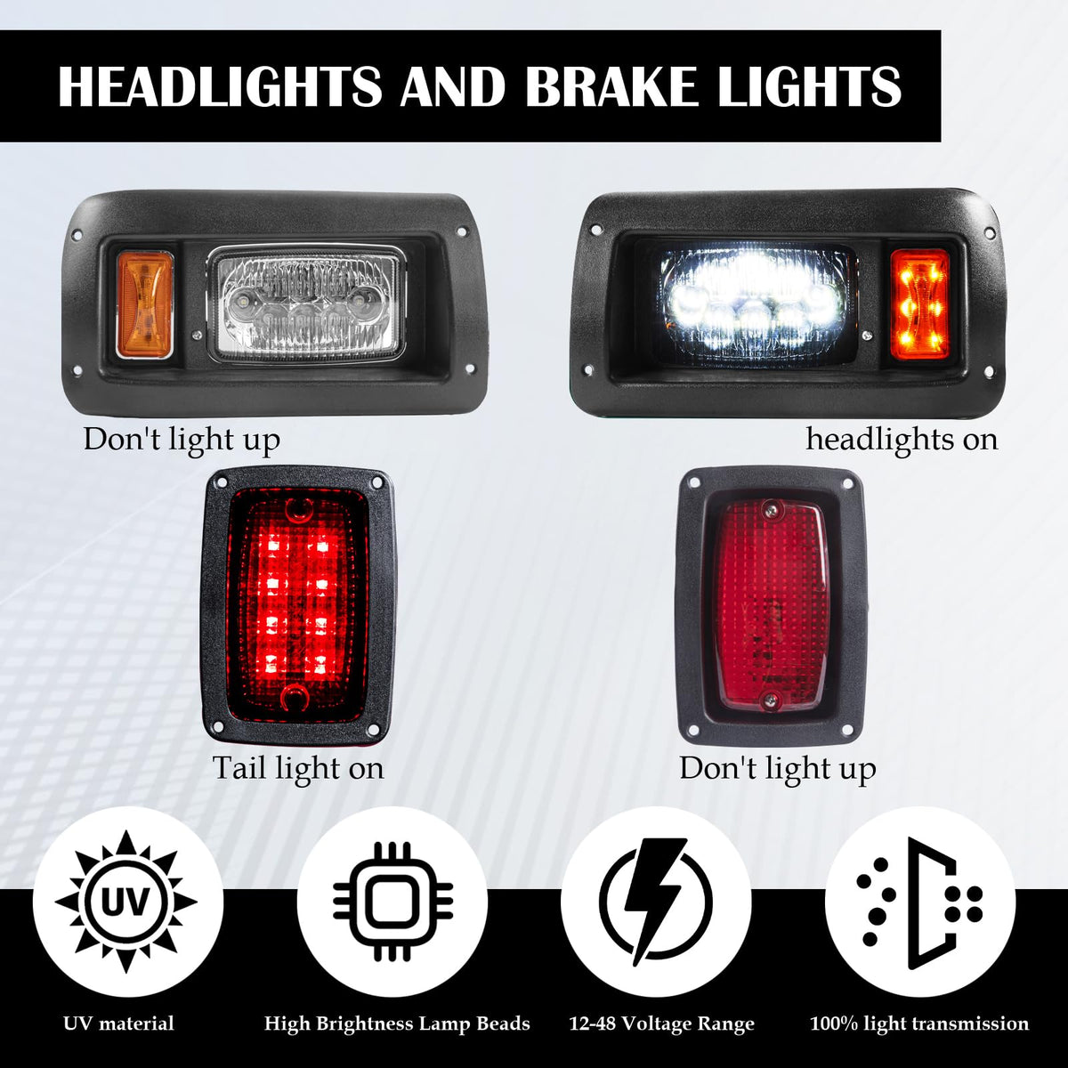 VPAHub Club Car DS LED taillight rear enhances rear signaling and safety.