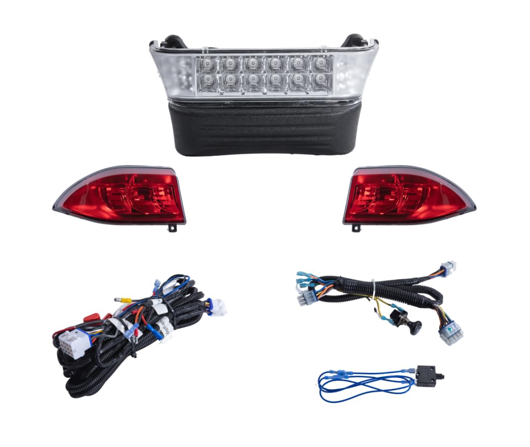 VPAHub Club Car Precedent LED headlight with bumper improves nighttime visibility.