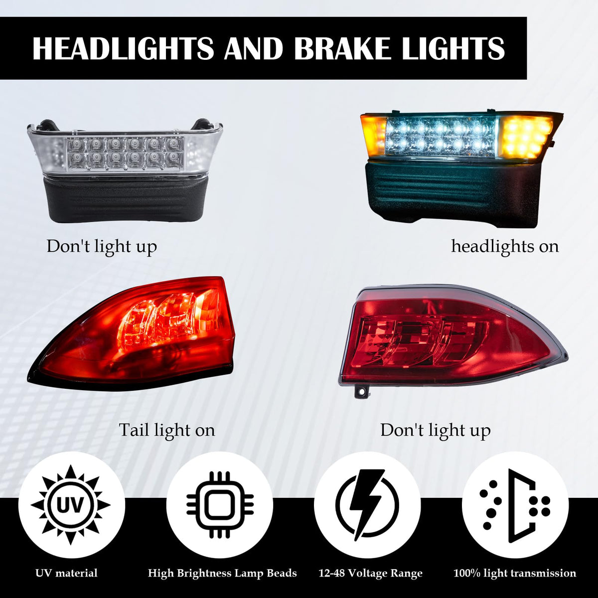 VPAHub Club Car Precedent LED left taillight enhances rear signaling.