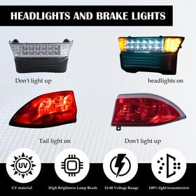 VPAHub Club Car Precedent LED left taillight enhances rear signaling.
