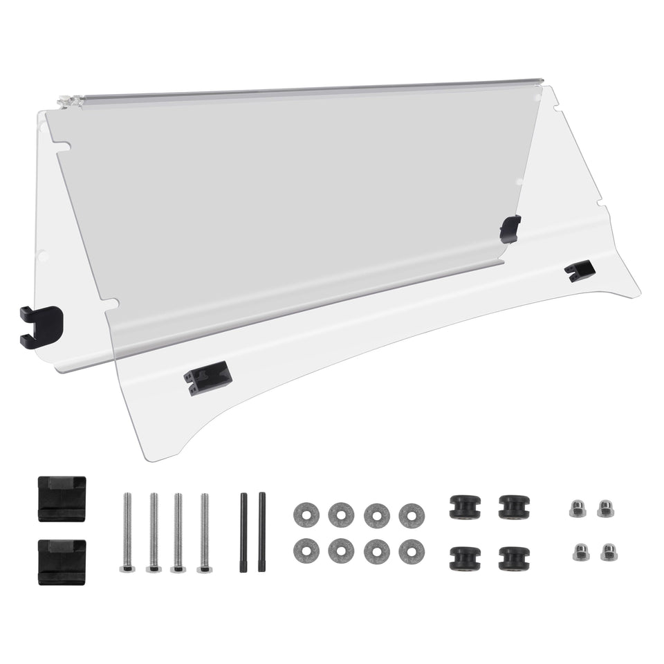 VPAHub EZGO RXV flip-flop windshield provides adjustable airflow and UV protection for clear visibility.