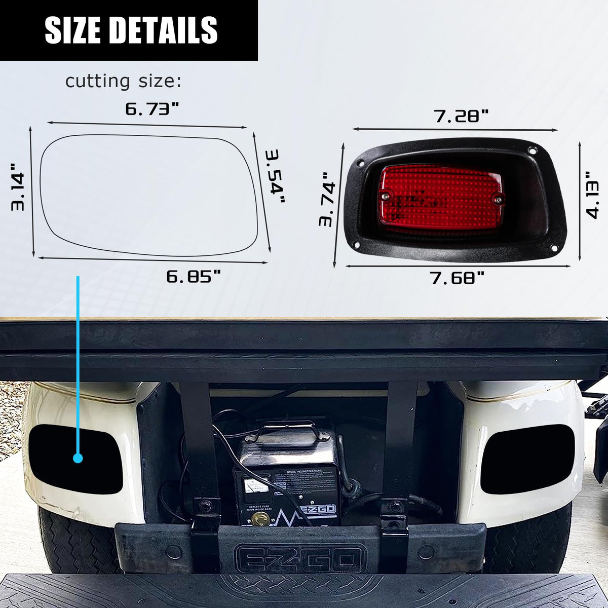 VPAHub EZGO TXT headlight and taillight kit for better visibility