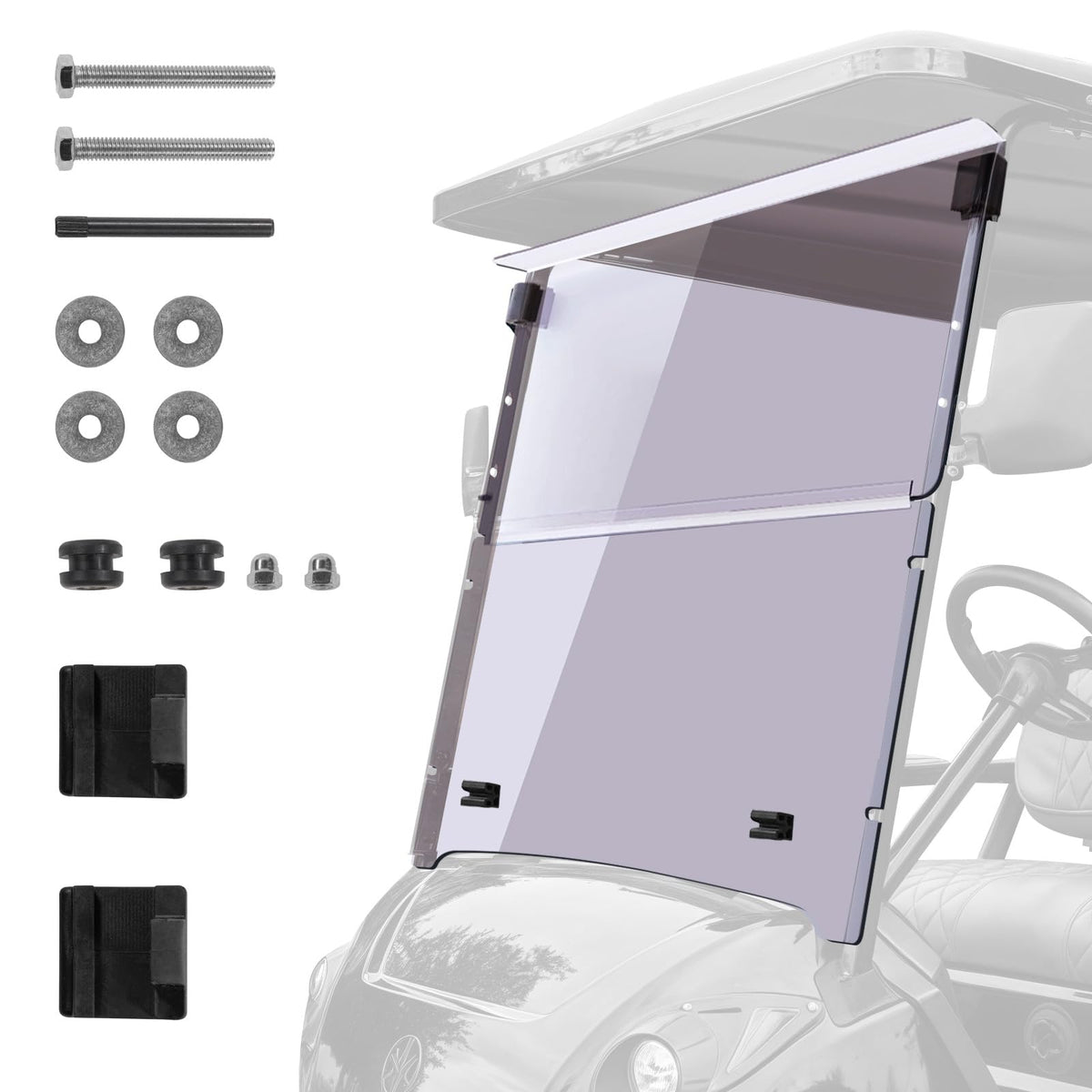 VPAHub Flip Flop Windshield side profile on Yamaha Drive 2 with tint