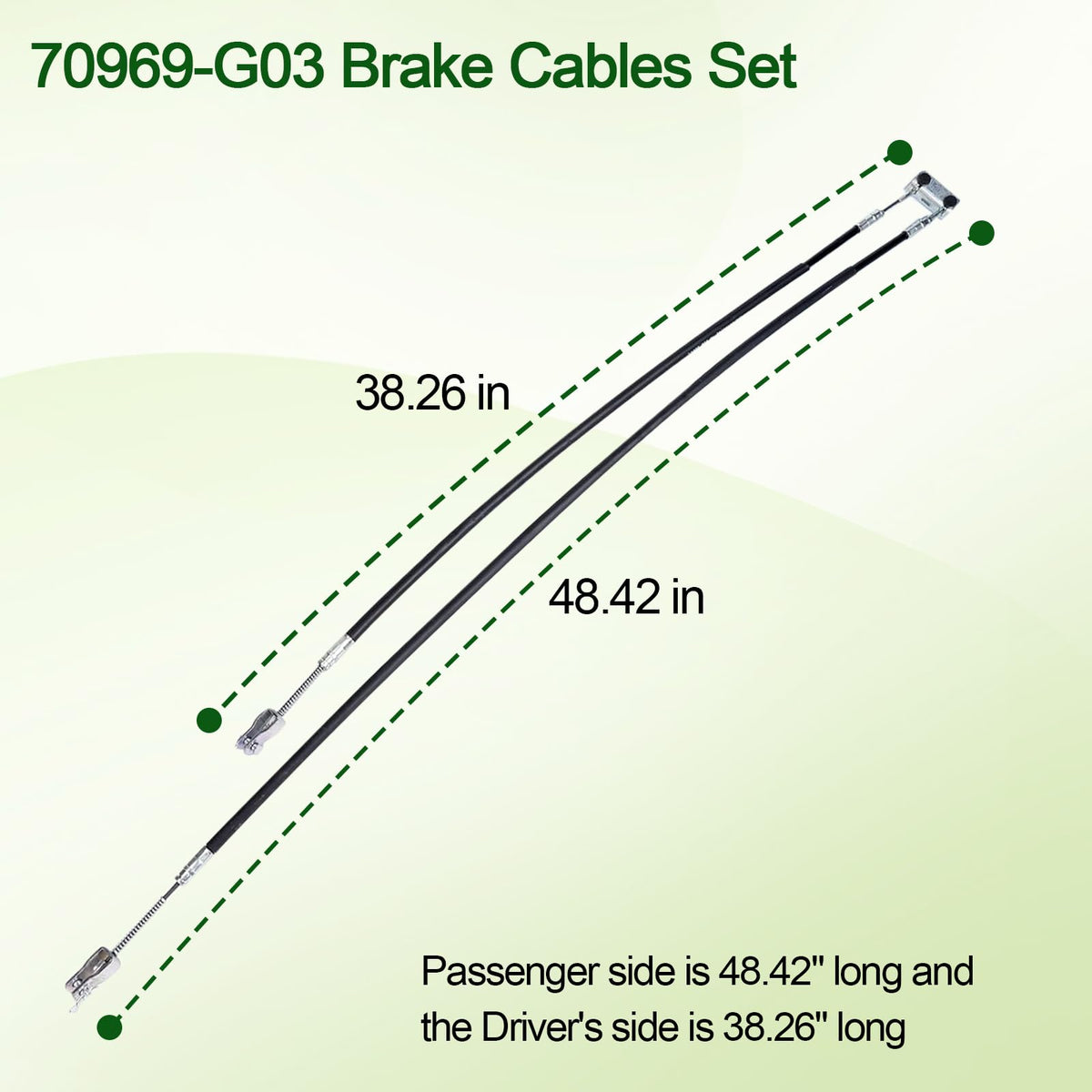 VQQLII golf cart brake cable driver side 38.26 in for reliable stopping