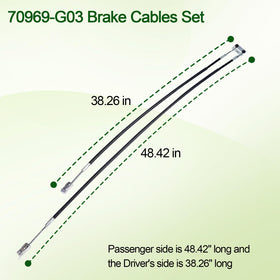 VQQLII golf cart brake cable driver side 38.26 in for reliable stopping