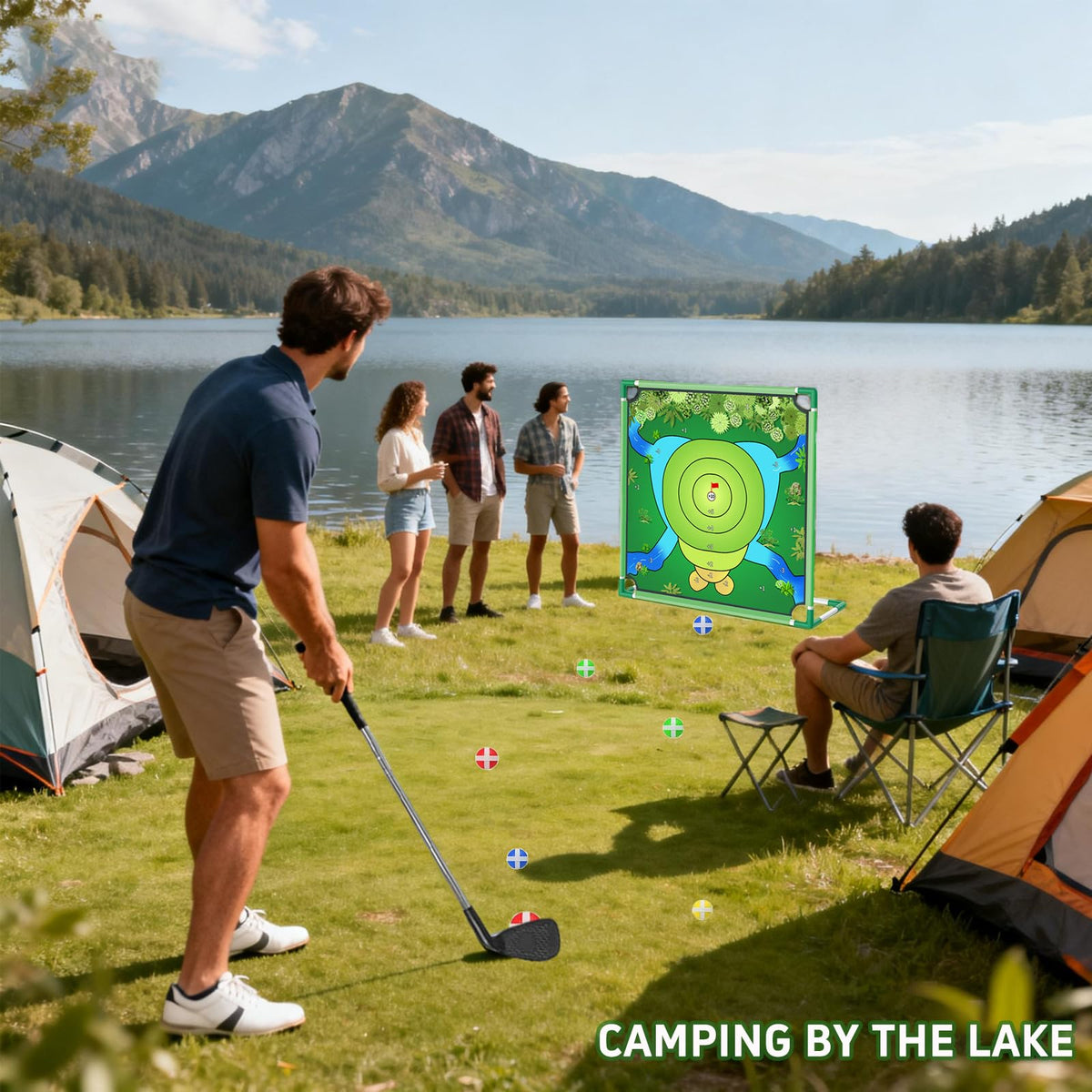 VQRZG beach and backyard golf play supports fun social competition