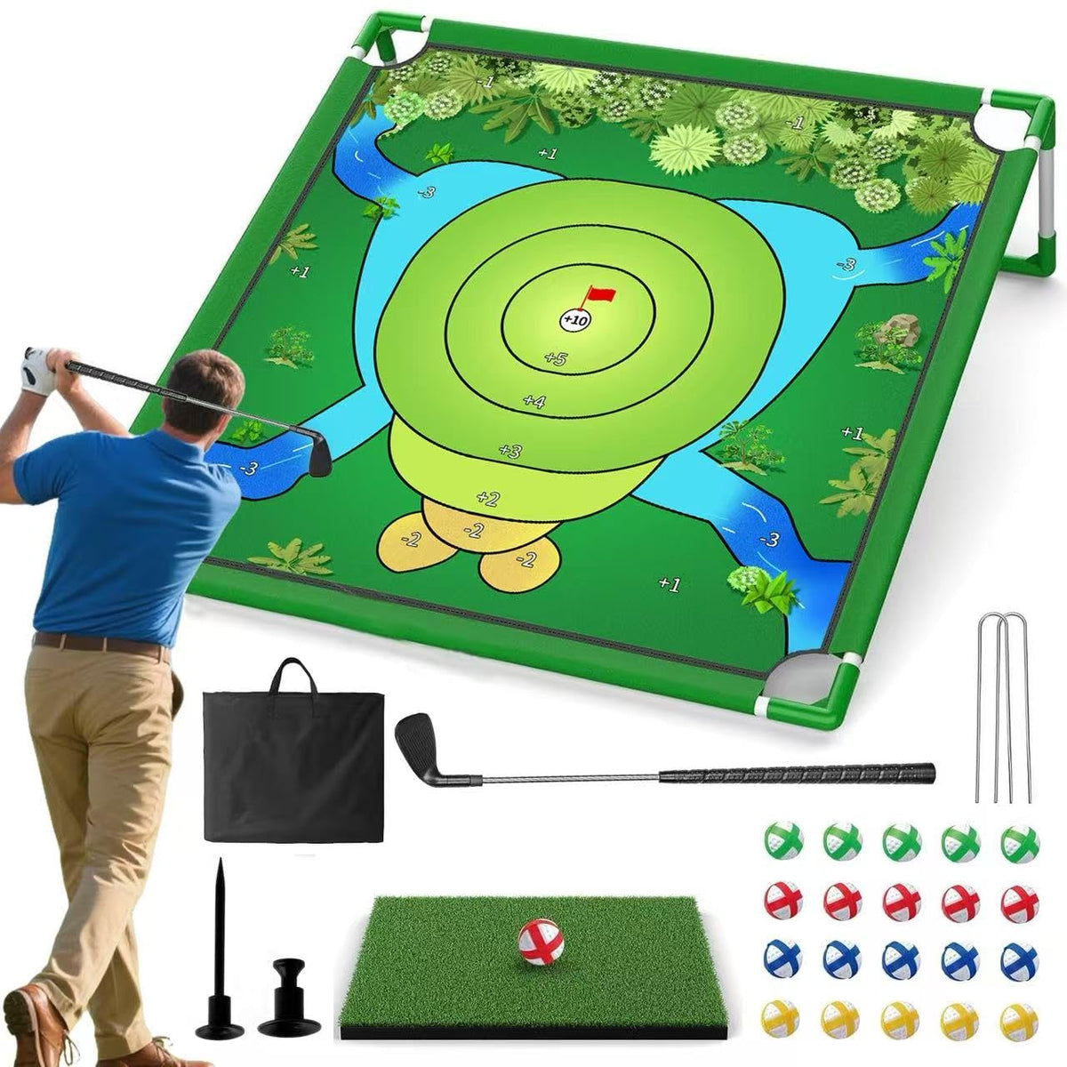 VQRZG Golf Chipping Game backyard set for family fun and quick practice.