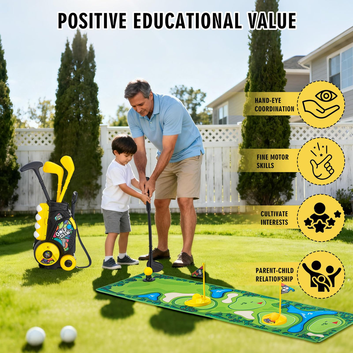 VROGTIK four soft-grip clubs designed for little hands and safe play
