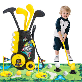 VROGTIK Toddler Golf Set with wheeled cart for easy transport during play