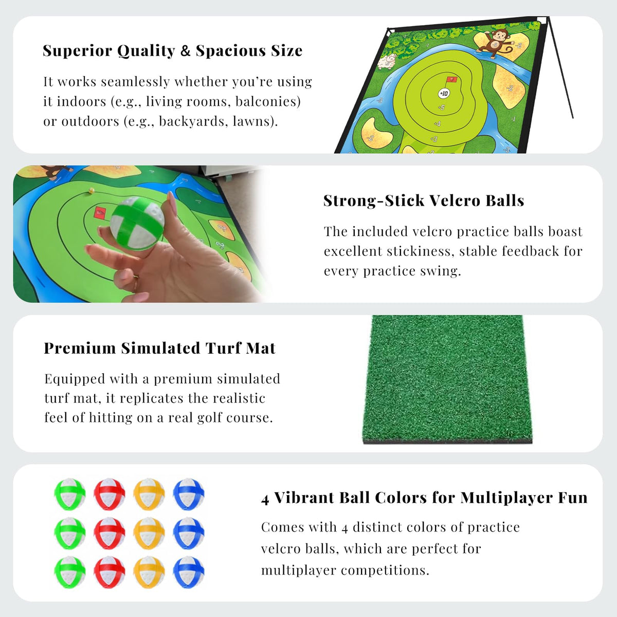 VSOCIRT velcro balls ready for reusable indoor or outdoor sessions