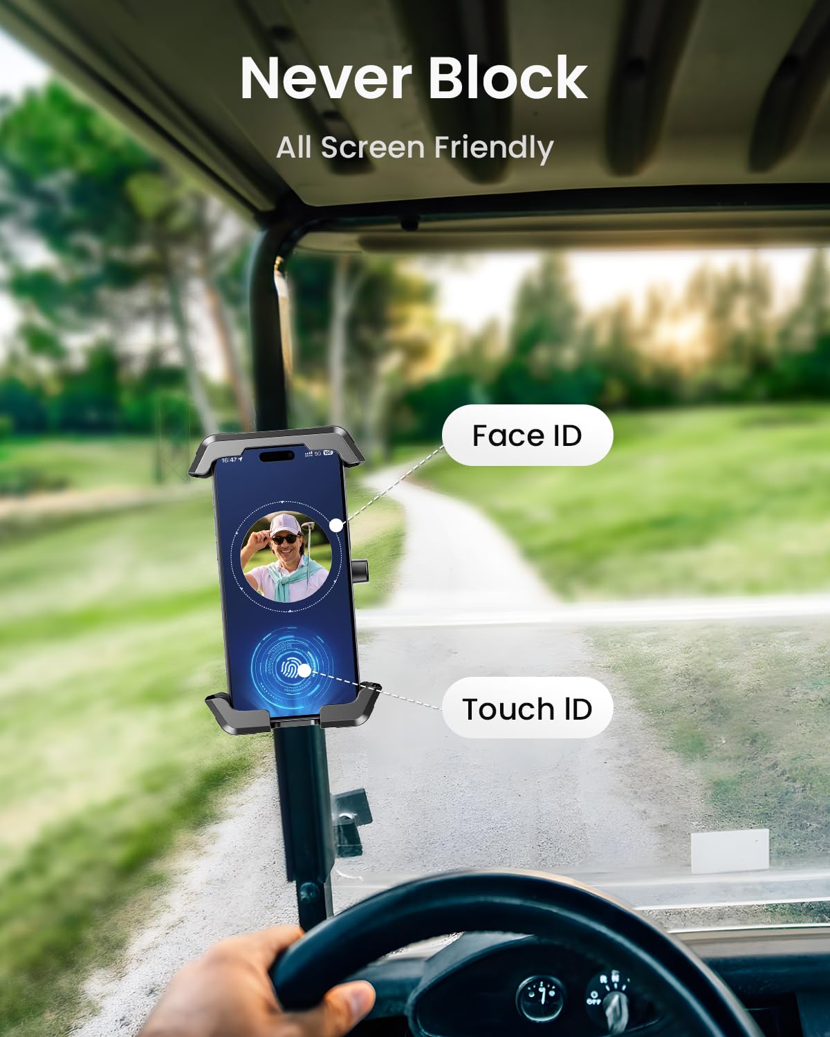 VUP golf cart phone holder easy installation with included hardware