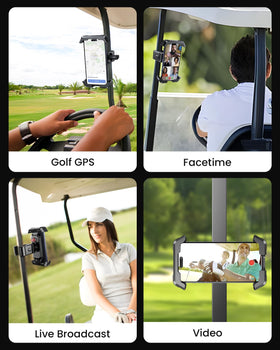 VUP golf cart phone holder universal-fit design supports most 4.7-7 inch devices