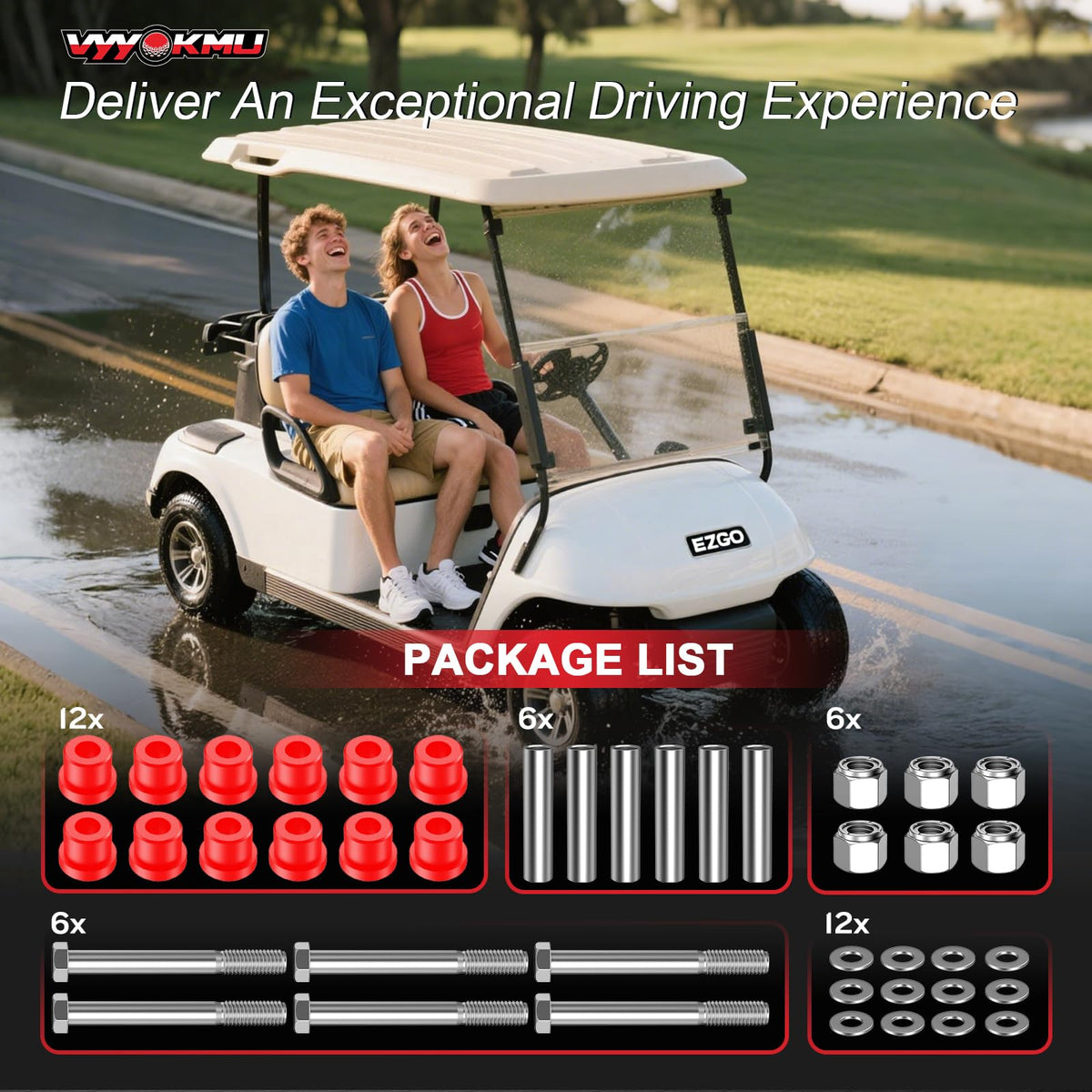VYYOKMU bushing kit in package for EZGO TXT installation
