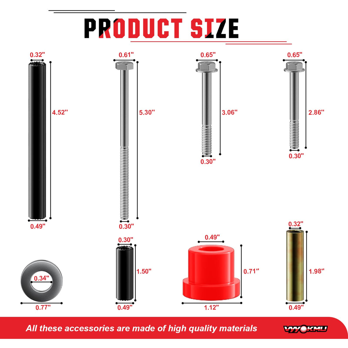 VYYOKMU Club Car Precedent bushing kit reduces metal-to-metal contact