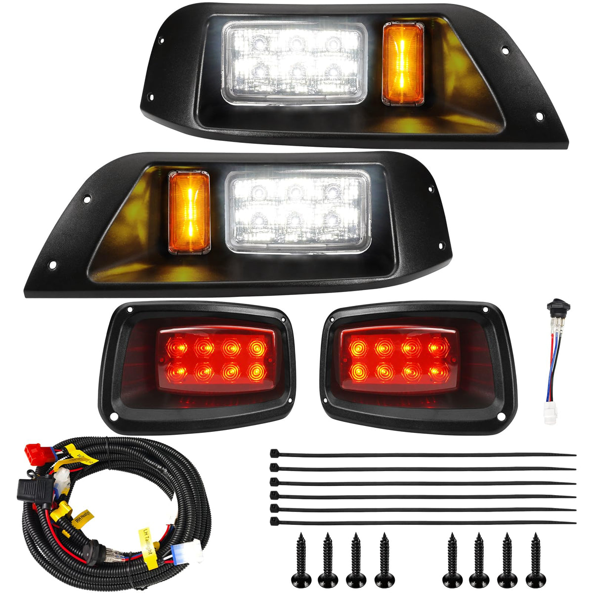 VYYOKMU LED headlight for EZGO TXT left improves night visibility for safer driving.