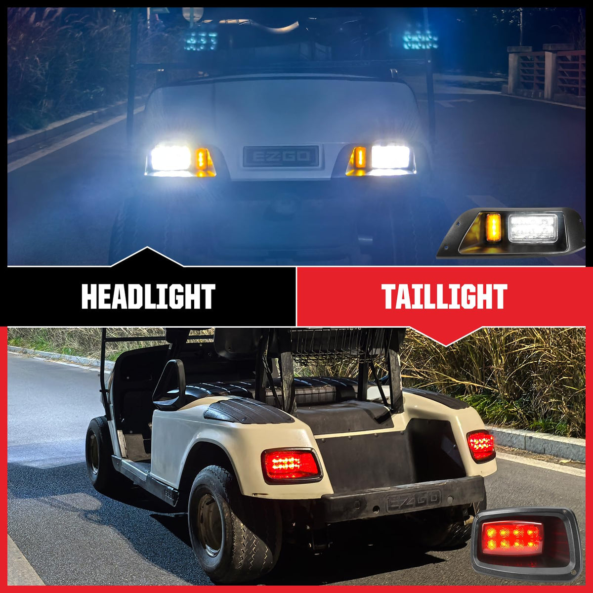 VYYOKMU LED taillight left for EZGO TXT enhances rear lighting and style.
